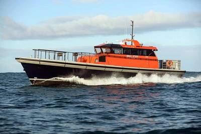 Harbour Services Australia has taken delivery of a Berkeley Class pilot boat from Dongara Marine as the second such vessel to operate in the Western Australian port of Fremantle. (Photo: Dongara Marine)
