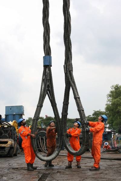 Heavy lift slings being mobilized for a short-term rental project from Gaylin’s Vietnam facility (Photo: Gaylin)