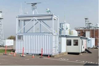 HGH’s Spynel-S 3500 as seen above, top right on top of container, on the integrated, mobile C2S system from Qinetiq (Photo: HGH) 