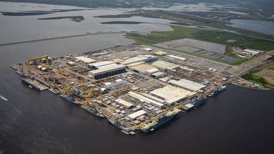 HII’s Ingalls Shipbuilding division in Pascagoula, Miss., in June 2017 (Photo: Lance Davis/HII)