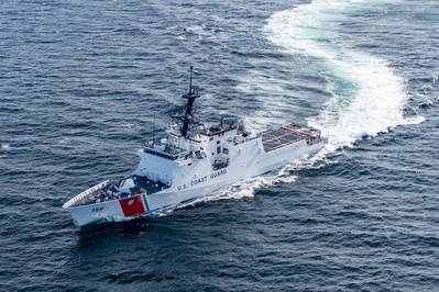 Ingalls Shipbuilding completed acceptance trials for the U.S. Coast Guard’s ninth National Security Cutter, Stone (WMSL 758). (Photo: Lance Davis / HII)