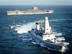 HMS Daring & USS Carl Vinsion: Photo credit USN