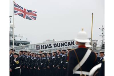 HMS Duncan commissioning: Photo courtesy of MOD