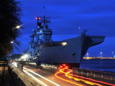 HMS Illustrious in Copenhagen: Photo credit MOD
