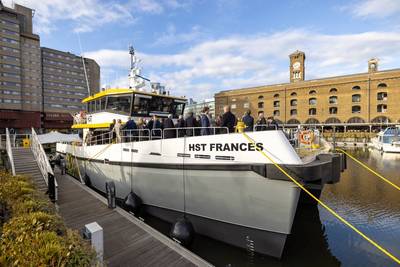 HST Frances docked at St Katharine Docks, London ©HST Marine
 
