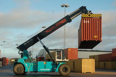 Hybrid Reach Stacker: Photo credit Konecranes