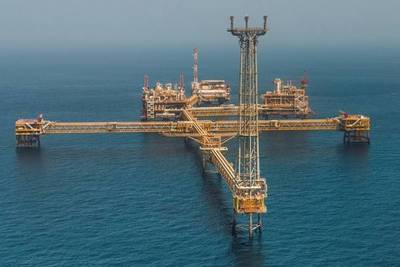 Illustration - An offshore platform in Qatar - Credit: Qatargas
