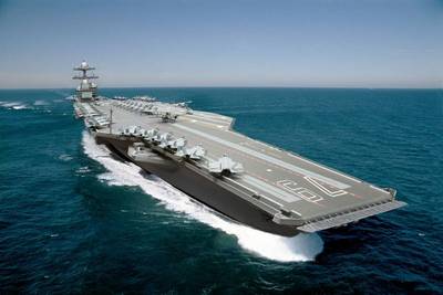 Illustration of the aircraft carrier John F. Kennedy (CVN 79). (Image: Huntington Ingalls Industries)