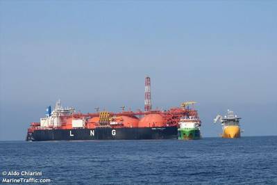 For illustration only - An FSRU unit offshore Italy - Credit: Aldo Chiarini