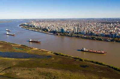 Illustration only - Aerial shot over Parana River in Front of Rosario City - Credit: Wirestock/AdobeStock
