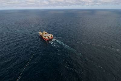 Illustration only - A PGS survey vessel