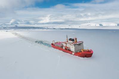 Illustrative rendering of the future Polar Icebreaker (Credit: Seaspan)