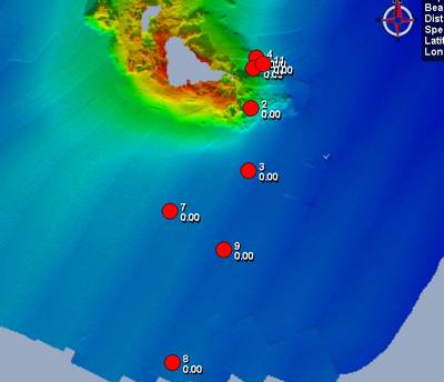 Imagery of the seafloor generated by a WASSP multibeam sonar around the Astrolabe Reef, the location of the Rena grounding in New Zealand.