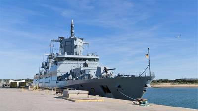 The IPDIndo-Pacific Deployment flagship, frigate Baden-Württemberg. (Photo: Bundeswehr/Marcel Kröncke)