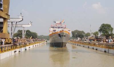 INS Kamorta: Photo credit Garden Reach Shipbuilders & Engineers