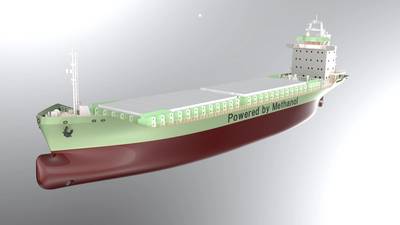 Integration of Methanol DF system into a 9,000 DWT ship (Image: Sasaki Shipbuilding)