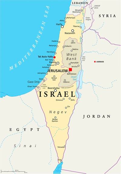 Israel Map CREDIT  Adobestock Peter Hermes Furian