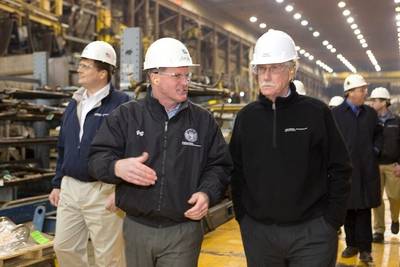Jeffrey S. Geiger (Center) Photo courtesy of BIW