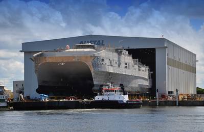 JHSV 3 Launch: Photo credit Austal