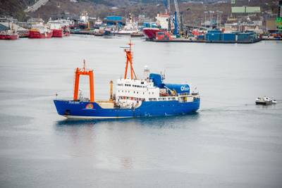 St. John's, Newfoundland, Canada- OceanGate-June 2023: Polar Prince towing OceanGate Expeditions submersible vessels on a barge as it leaves for the Titanic wreck site to tour below the ocean.
Copyright Dolores Harvey/AdobeStock