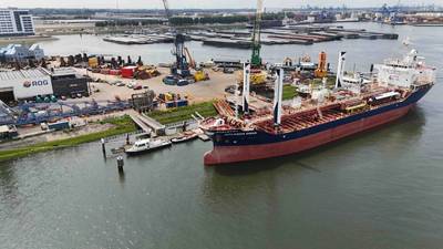 Jutlandia Swan with all four wingsails (VentoFoils) installed – ready for the next phase in the Cleanship project. © Cleanship Project