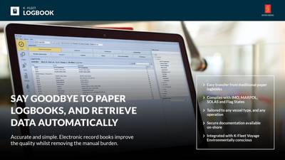 K-Fleet Logbook (Photo: Kongsberg)