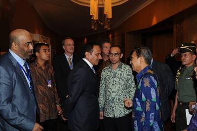 Khamis Juma Buamim with HE Boediono, Vice-President of the Republic of Indonesia.