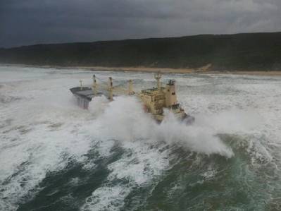 Kiani Satu aground: Photo courtesy of NSRI