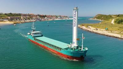 La Naumon ship, reportedly the largest suction sail in the world. Image courtesy bound4blue