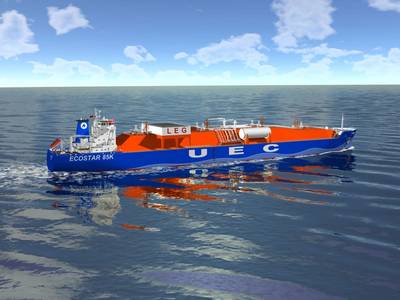 Eco Star 85K Very Large Ethane Carrier with its overall length of 231.60 m; maximum breadth of 36.60 m; maximum deadweight of 50,000 mt; and scantling draught of 12.30 m (Image: Hartmann)