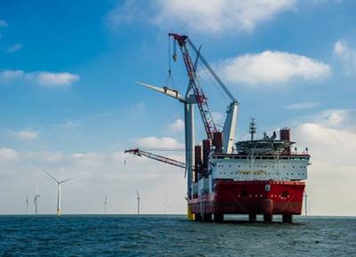 Last Turbine Placed: Photo courtesy of Siemens