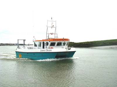 Laura Dean is a new 11-meter dive boat for the Mevagh Dive Center (Photo courtesy of Blyth Workcats)