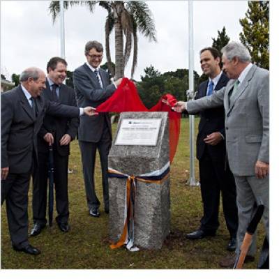 Laying the Foundation Stone: Photo credit Aker Solutions