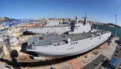 Mistral-class construction: Photo credit Russian Navy