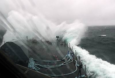 LCS 3 in Atlantic Storm: Photo credit USN