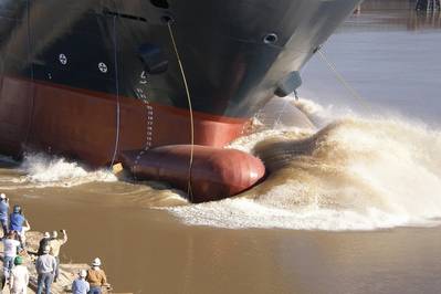 LEEVAC Shipyards launched hull 367 for Tidewater Marine on Tuesday, January 27 (Photo courtesy of LEEVAC Shipyards)