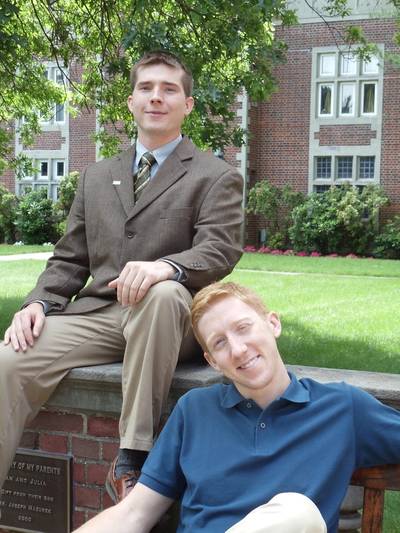 Left: Don Rickerson; right: Justin Van Emmerik, both members of the Webb Institute Class of 2013.