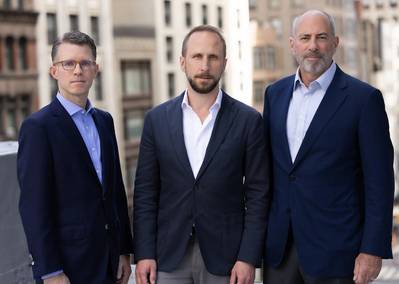 Left to right: Bart Kelleher, Gernot Ruppelt and Anthony Gurnee (Photo: Ardmore Shipping)