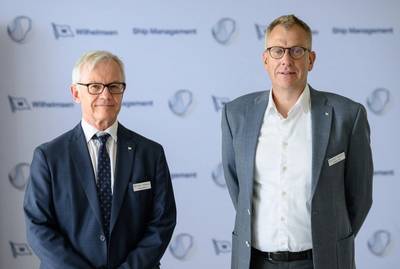 Left to Right: Carl Schou and Haakon Lenz (Photo: Wilhelmsen Ship Management)