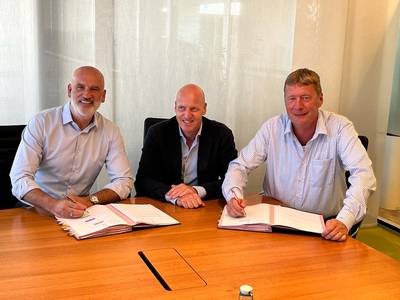 Left to right: John Burgstra, Andreas Drenthen and Leo Faasse (Photo: Global Transport Solutions)