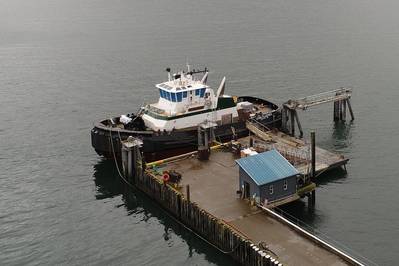 Leisa Florence upon arrival to NBBB’s outfitting Pier in Langley, Wash. The vessel will undergo final outfitting, dock and sea trials before delivery in December 2020. (Photo: Nichols Brothers Boat Builders)