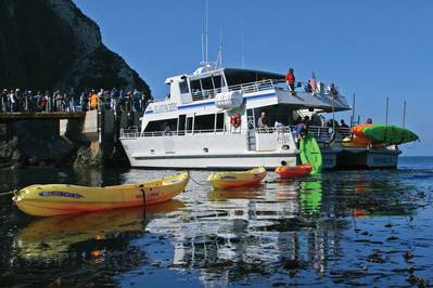 Like her two sister ships, Island Packers new boat will haul passengers, campers, and kayaks to the Channel Islands National Park, but the new vessel will be even more versatile with configurable seating, cargo carrying capacity, and an extendable  knuckle crane.