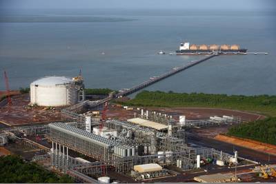 LNG liquefaction plant: Photo credit CLNG