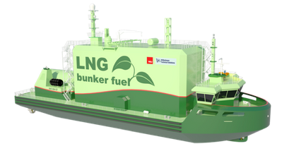 LNG Bunker Barge Concept: Image credit NLI