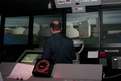 LNG training for Magnolia LNG inMSI’s Full Mission Bridge. (Photo courtesy is MSI)