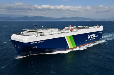 LNG-fueled PCTC Sakura Leader. Photo courtesy NYK