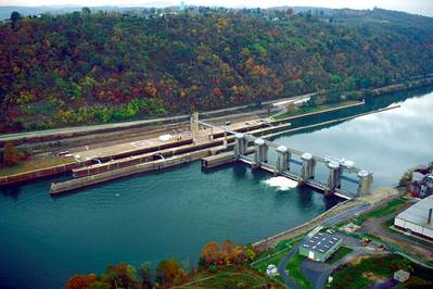 Locks & Dam 4, Monongahela River, also known as Charleroi Locks and Dam. (Photo: U.S. Army Corps of Engineers) 