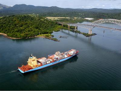 Maersk Line in the Panama Canal (Source: A.P. Moller - Maersk)