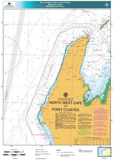 Marine Notice Chartlet: Image credit AMSA