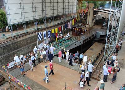 'Medway Queen' in Albion Dock: Photo credit  Richard Abels 